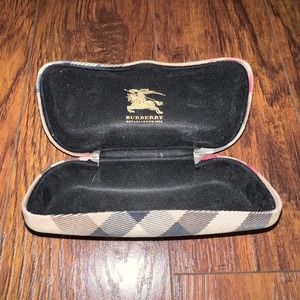 Burberry Nova Check Plaid Glasses Hard Cloth Case